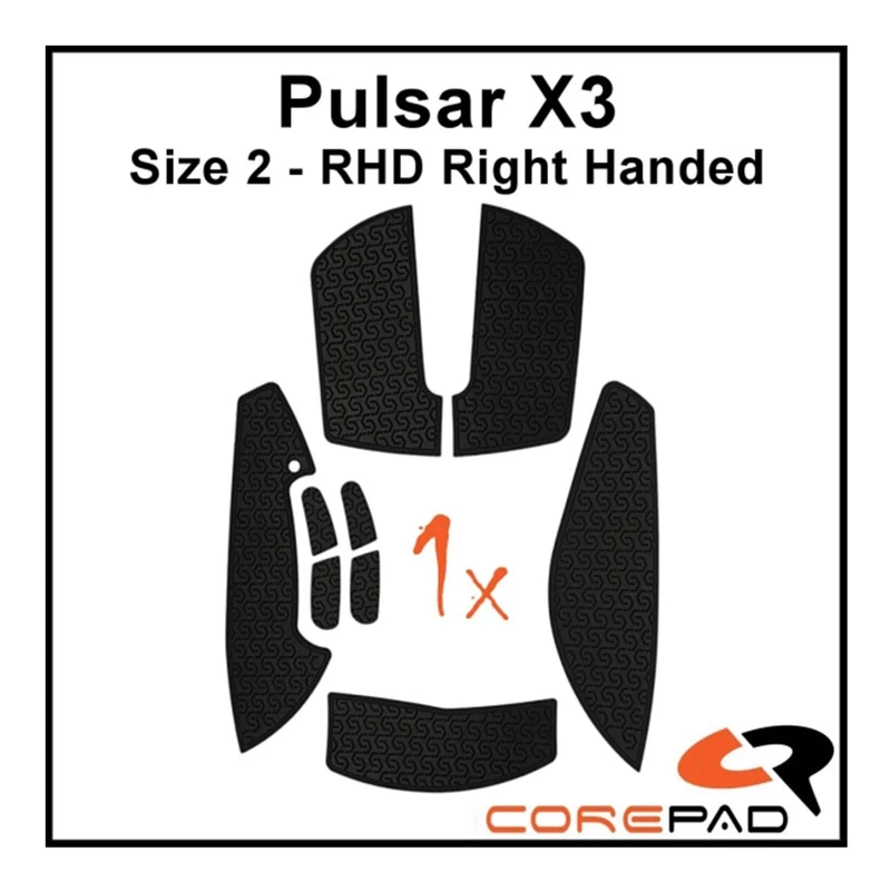Corepad Grips Pulsar X3 RHD Wireless Soft Black