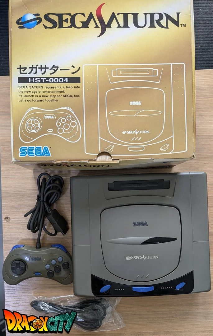 Saturn JAP Grise 60Hz + Boîte + Bios Freezone + Alimentation SAT-Psu + Mémoire FRAM + Câble RGB + Serial Matching