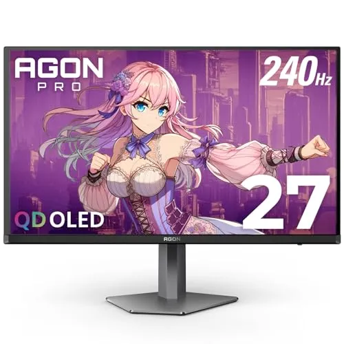AOC Agon Pro 27 Inch Gaming Monitor QD OLED 240Hz 0.03ms, AG276QZD2