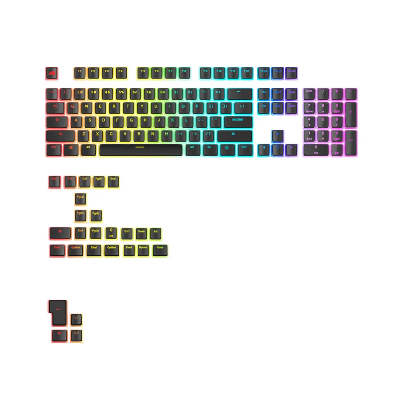 Glorious Aura V3 Keycaps PBT ANSI US - Black