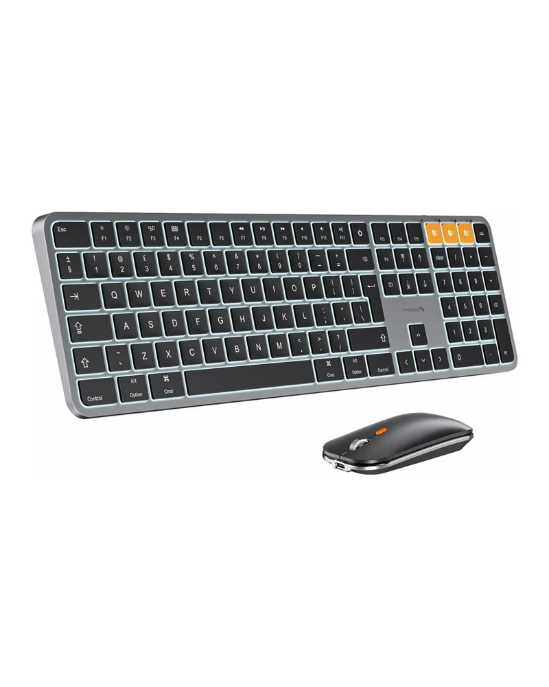 KM100-A Backlit Slim Keyboard & Mouse Combo for Mac (DE Layout)