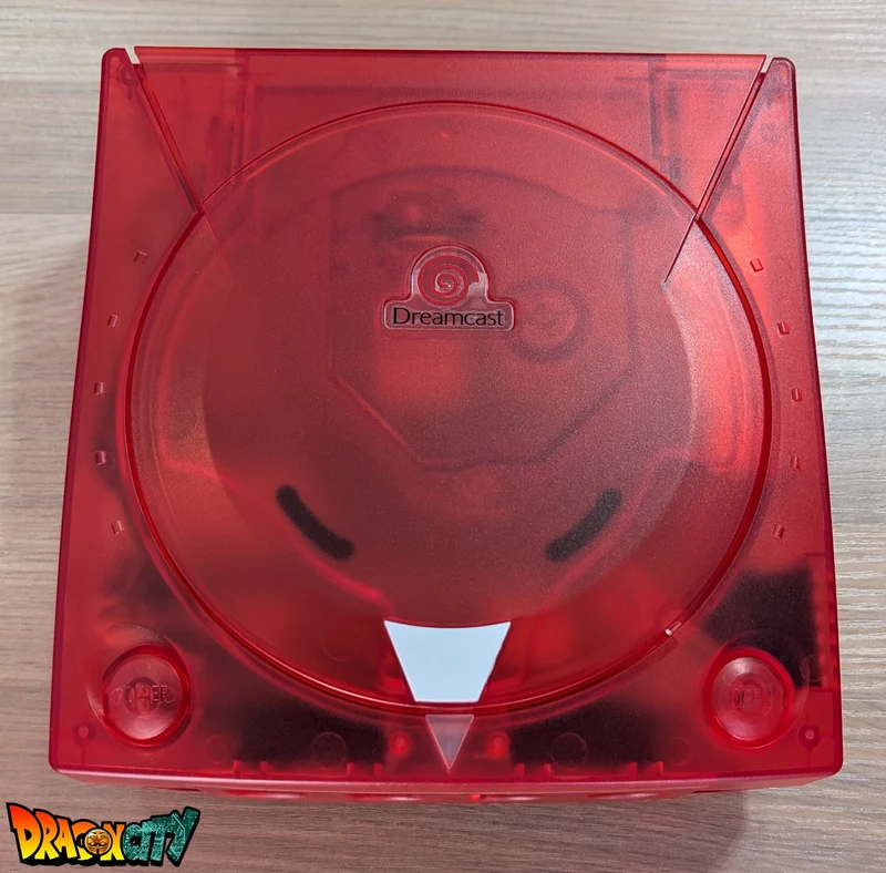 Dreamcast VA1 Freezone 60Hz + Coque Translucide Rouge (Neuve) + Diode Rouge + Alimentation Dc-Psu + GDEmu 5.20.5 + Kit 3D GDEmu Blanc + Pile Neuve + Polyfuse + Ventilateur Silencieux + Patch 50Hz/60Hz Auto