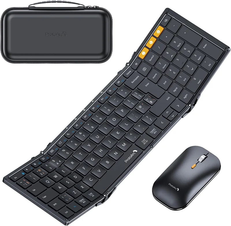 XKM01 Foldable Keyboard & Mouse Combo (UK Layout)