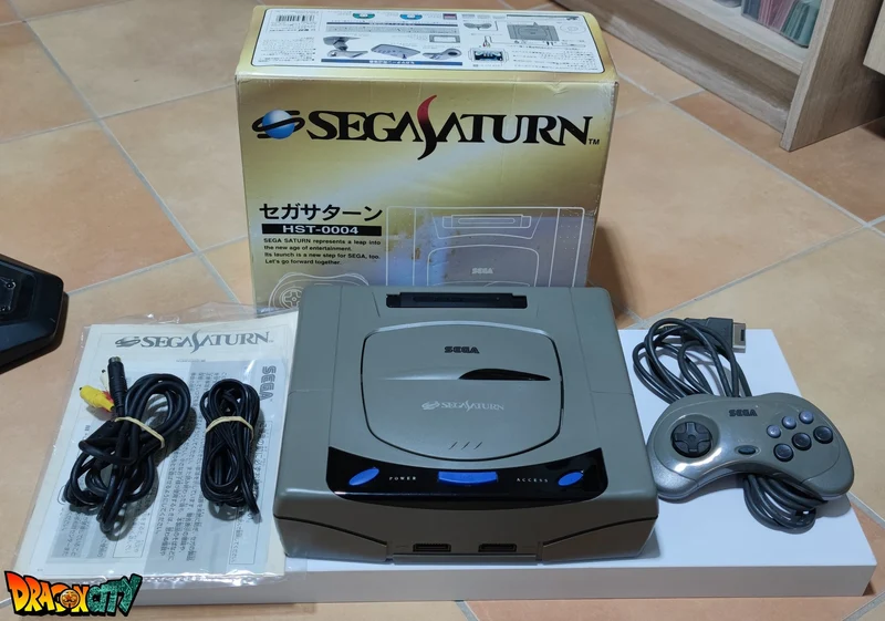 Saturn JAP Grise 60Hz + Boîte + Bios Freezone + Alimentation SAT-Psu + Mémoire FRAM + Serial Matching