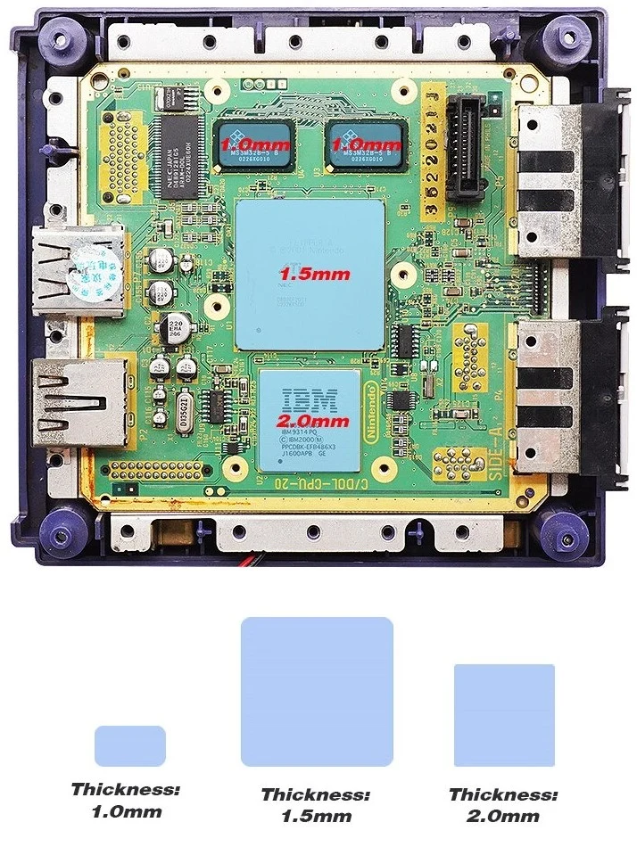 GameCube - Kit Pads Thermiques