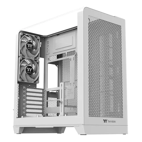 Thermaltake View 390 Air; Mid Tower; 2x120mm CT Fans Included; 360mm Radiator Support; 420mm GPU Clearance; Hidden Connector Support; Rotatable PCIe Slots; 200mm PSU Clearance; Snow; CA-11F-00M6WN-00