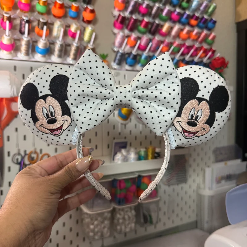 White Polka Dots Ears