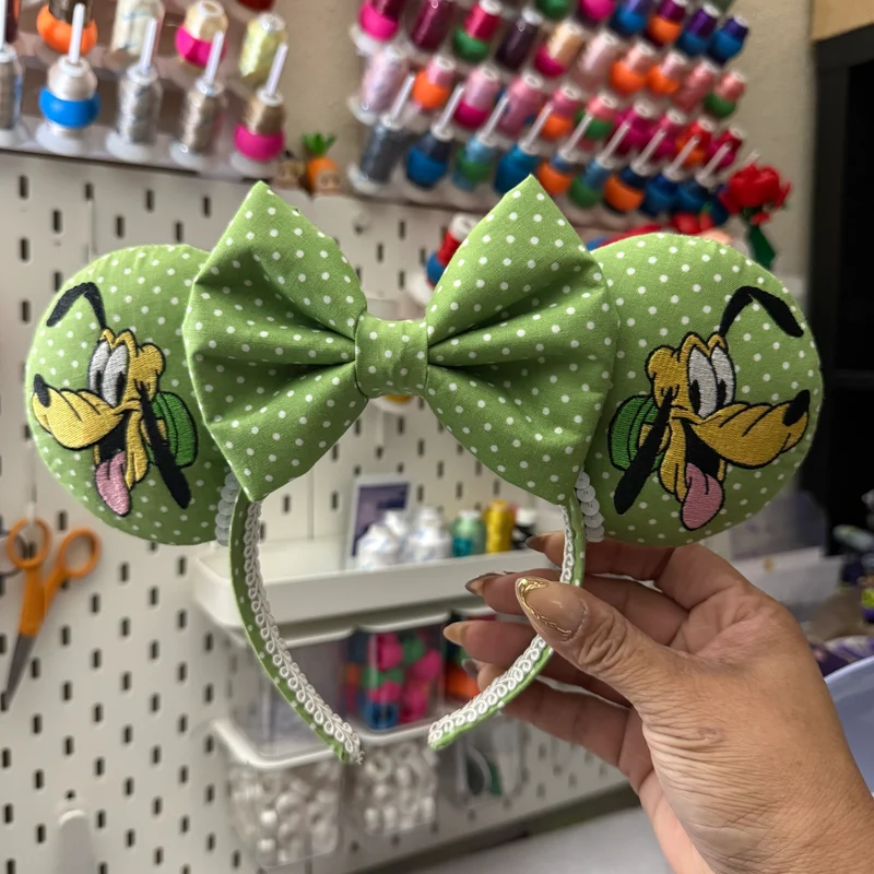 Lime Polka Dots Ears