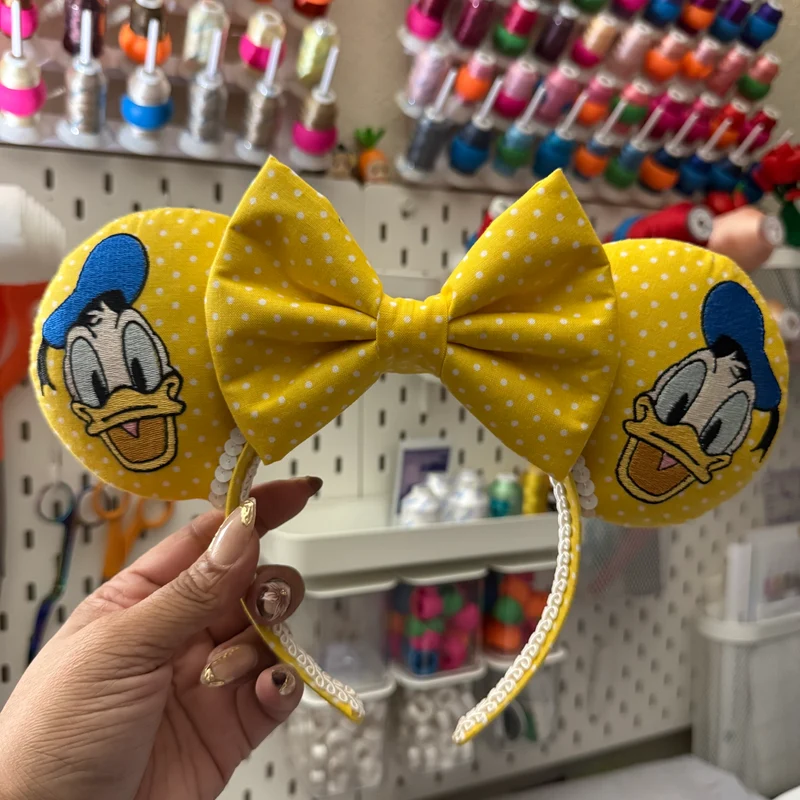 Yellow Duck Polka Dots Ears
