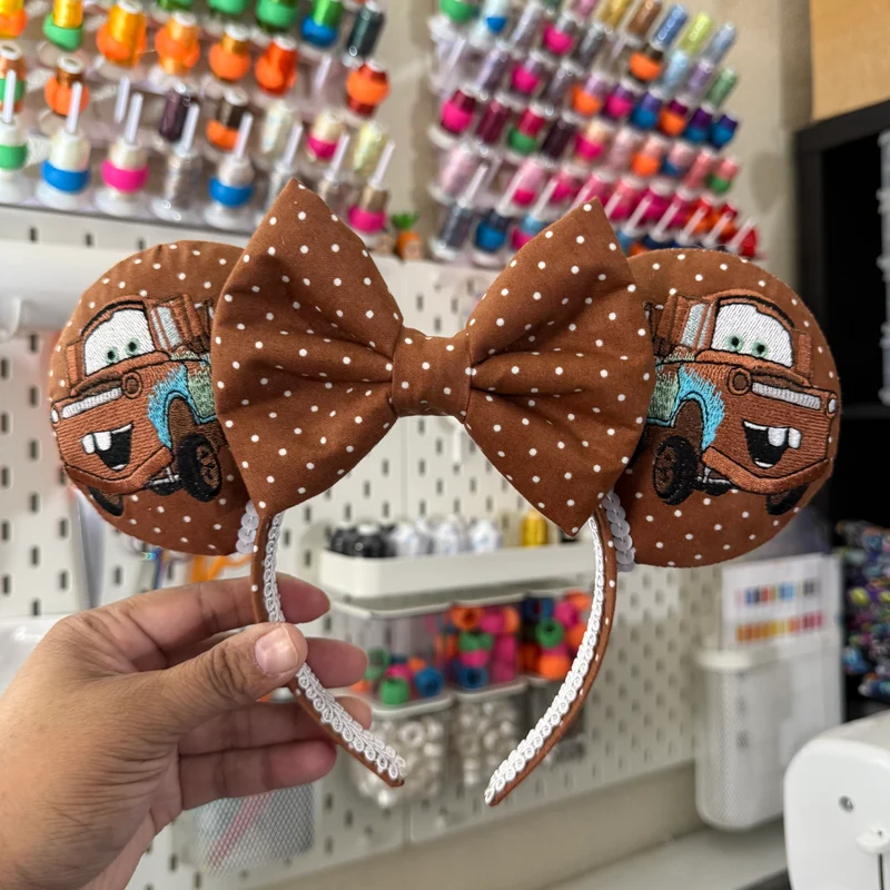 Brown Polka Dot Embroidered Mouse Ears Pre-Orders