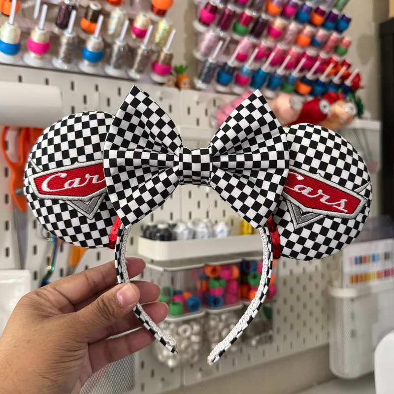 Race Flag Embroidered Mouse Ears