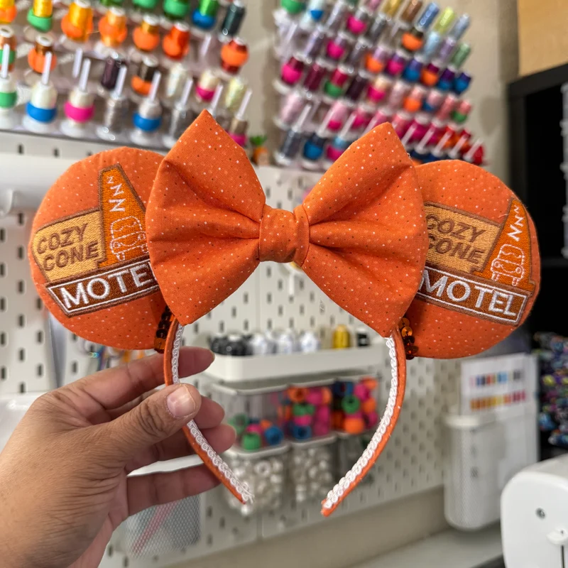 Orange Cone Embroidered Mouse Ears (PREORDER)