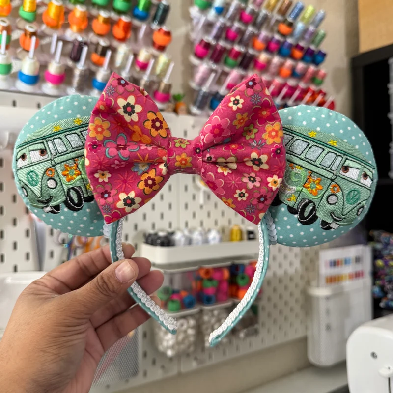 Floral Embroidered Mouse Ears (PREORDER)
