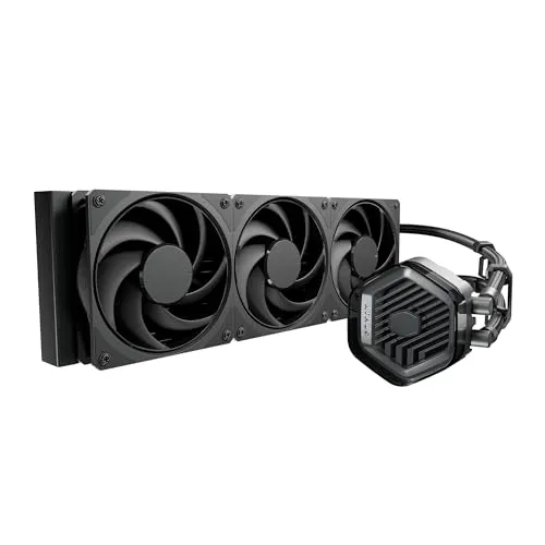 Cooler Master 360 Atmos Stealth Performance-Driven Close-Loop AIO Liquid Cooler, R9|Ultra 9, Dual Chamber Pump, 360 Radiator, Mobius PWM Fans, AMD Ryzen AM5|4, Intel LGA 1851|1700 Platform