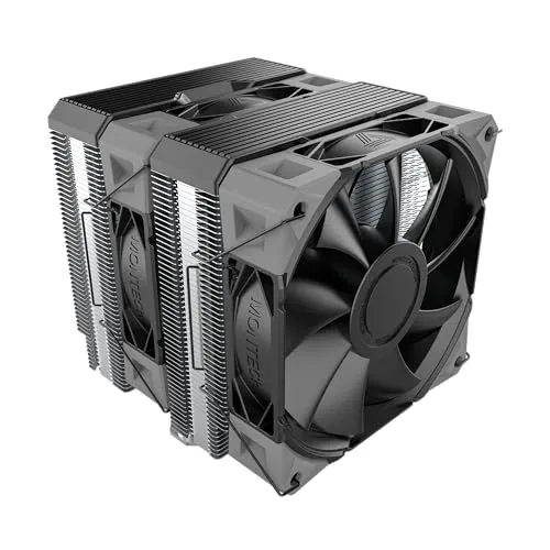 MONTECH NX600 Dual-Tower CPU Air Cooler with 6 Heatpipes & Premium Top Cover | 28mm E28 PWM Premium Fan | Soldered Copper Base | Superior Heat Dissipation | All Intel & AMD Socket Support | Black