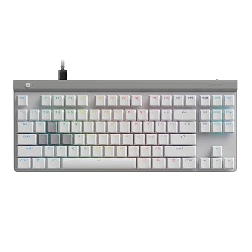 Logitech G515 Rapid TKL Low-Profile Wired Gaming Keyboard, Fully Customizable PC Gaming Keyboard with Analog Low-Profile Switches, Rapid Trigger, Ultra-Slim, for USB-A Port - White