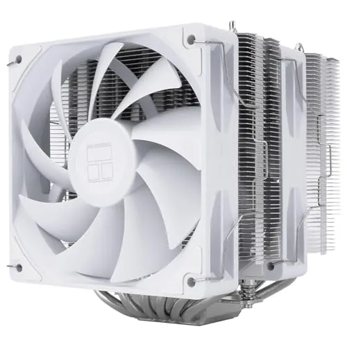 Peerless Assassin 120 SE V2 White CPU Air Cooler, Dual Tower, 6 Heat Pipes, Dual 120mm PWM Fans, 1850RPM, AGHP Gen 5, for Intel LGA1851/1700/1200/115X and AMD AM4/AM5