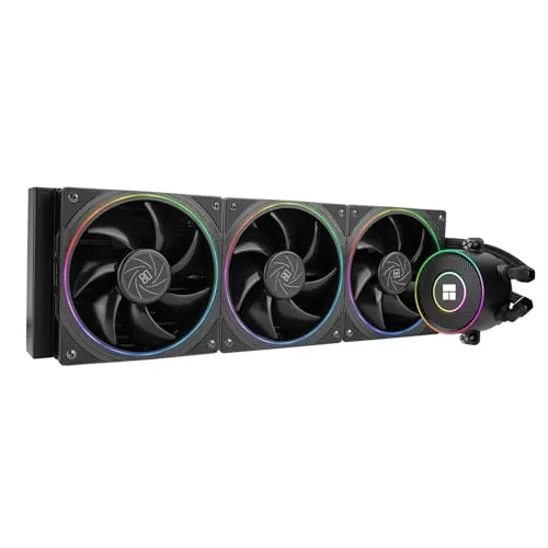 Thermalright Aqua Elite 360 V5 ARGB Black AIO CPU Cooler, ARGB PWM Cooler Fans with 2000RPM, for Intel Lga1150/1151/1155/1156/1200/1700/1851, AMD: AM4/AM5, Case 360mm AIO Radiator