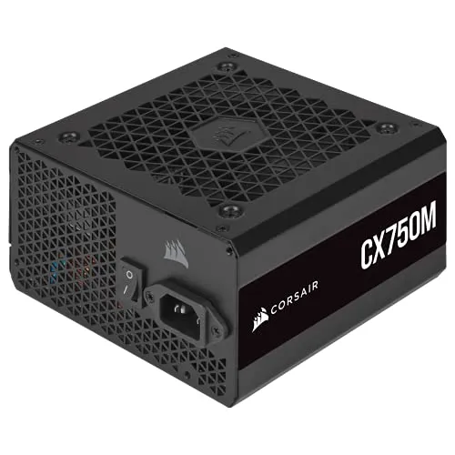 CORSAIR CX750M 80 Plus Bronze Semi-Modular Low-Noise ATX 750 Watt Power Supply - NA - Black