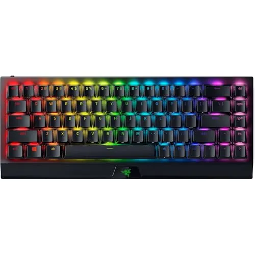 Razer BlackWidow V4 Mini HyperSpeed Wireless Hot Swappable 65% Gaming Keyboard: HyperSpeed Wireless & Bluetooth 5.0 - Orange Switches Tactile & Quiet - Phantom Pudding Keycap - 200 Hr Battery