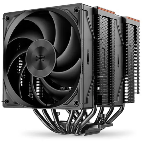 PCCOOLER CPS - RZ620 Black - 265W TDP - Dual Tower 6 * 6 Heat Pipe CPU Air Cooler with Adjustable PWM Three Mode Fans - Air Cooler for Intel LGA 115X/1200/1700 - AMD AM3/AM4 (RZ620-BKNWNX-GL)