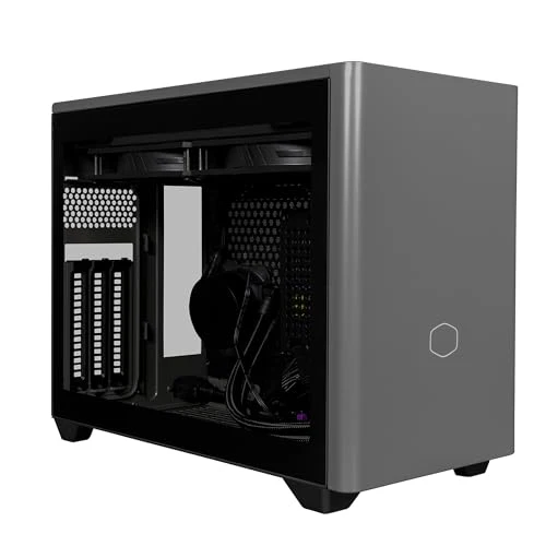 Cooler Master NR200P MAX V2 Mini-ITX PC Case|AIO|PSU Ready, Included 280mm AIO, V850W SFX Gold 90° PCIe 5.1 PSU, Designed Ready Nvidia RTX 5080 | AMD RX 7090 XT, 357mm Vertical GPU Mount, DIY