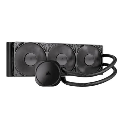 CORSAIR Nautilus 360 RS Liquid CPU Cooler – 360mm AIO – Low-Noise – Direct Motherboard Connection – Daisy-Chain – Intel LGA 1851/1700, AMD AM5/AM4 – 3X RS120 Fans Included – Black
