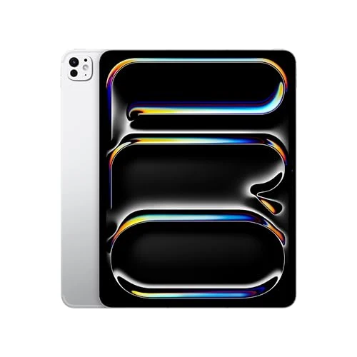 Apple iPad Pro 13-Inch (M4): Built for Apple Intelligence, Ultra Retina XDR Display - Nano-Texture Glass, 2TB, 12MP Front/Back Camera, LiDAR Scanner, Wi-Fi 6E + 5G Cellular, Face ID — Silver