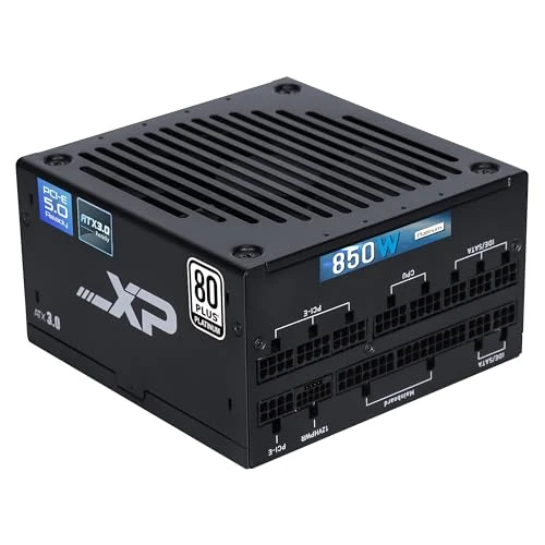 SAMA XP850W PC Power Supply Platinum 80+ ATX3.0 PCIE5.0 Full Voltage 12VHPWR PSU Silent Fan ECO Mode Full Modular ATX Power Supply for 3090Ti 4070Ti 4080 4090 Black