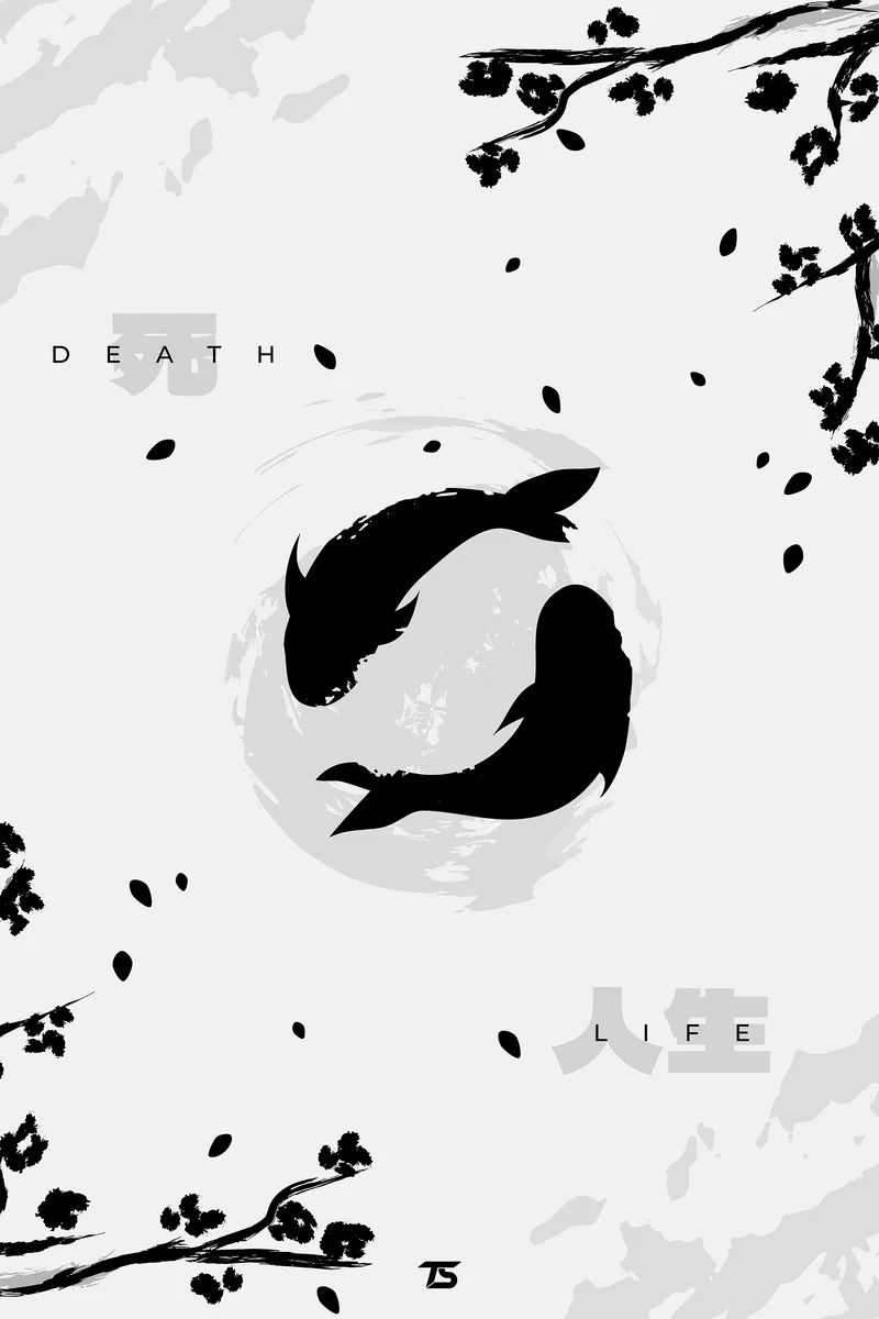 Koi White Acrylic Poster