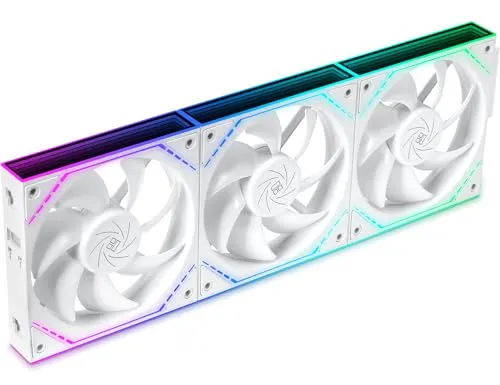 Thermalright TL-M12QW X3 120mm PC Case Cooling Fans, Daisy-Chain | 2000RPM | ARGB | Dual Infinity Mirrors Lighting for Gaming Build(3-Pack)