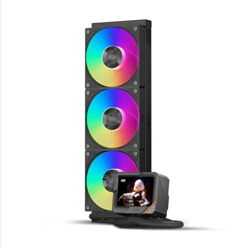 PCCOOLER Liquid Freezer AIO CPU Cooler, 3.5-inch IPS Display, 360mm ARGB Water Cooling, Durable Dual Ball Bearing Fan, Compatible with AM4/AM5, LGA115X/1200/1700/1851 (CPS GT360 Black)