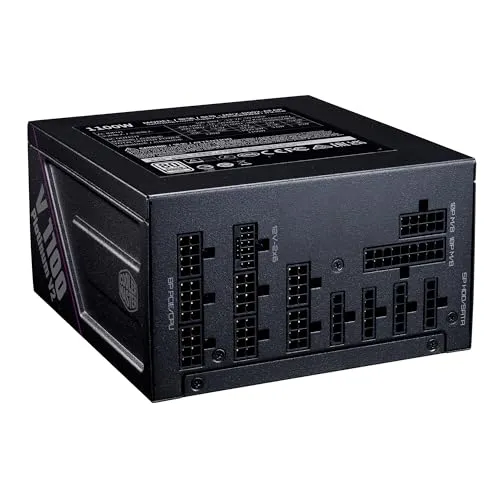 Cooler Master V Platinum 1100 V2 ATX 3.1 Full Modular PSU, 1100W 80+ Platinum, 90° 12VHPWR|600W PCIe 5.1, Purple Anodic-Coated Heat Sink, Mobius Fan, GPU Support RTX 5090| RX 9070 XT, 12 Year
