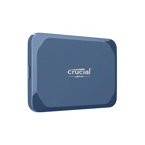 Crucial X10 8TB Portable SSD, Up to 2,100MB/s, USB 3.2 USB-C, External Solid State Drive, Compatible with Windows, Mac & Android, Durable Storage for Games, Photos & Files, Blue - CT8000X10SSD9-02
