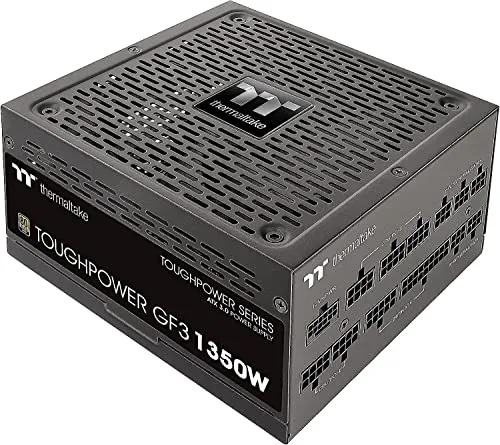 Thermaltake Toughpower GF3 1350W, True 600W 12VHPWR Connectors on PSU & NVIDIA RTX 40 series, ATX 3.0/PCI-E 5.0 Ready, 80+ Gold, SLI/Crossfire Ready Power Supply, PS-TPD-1350FNFAGU-4, 10 Year Warranty