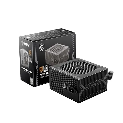 MSI MAG A750BN PCIE 5 Gaming Power Supply - PCIE 5.1 Ready - 80 Plus BronzeCertified 750w - Compact Size - ATX PSU