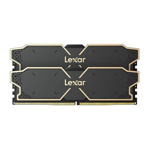 Lexar 32GB (2x16GB) THOR OC DDR5 RAM 6000MT/s CL32 1.35V Desktop Memory with Heatsink, AMD Expo and Intel XMP 3.0, Black (LD5U16G60C32LG-RUD)