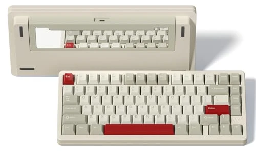 Womier SK75 75% Keyboard with Full Aluminum Wireless Mechanical Gaming Keyboard, VIA Custom Pre-lubed POM Switches RGB Creamy Gaming Key Board, 3-Modes Gasket Hot Swappable, White-1