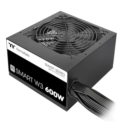 Smart W3 Series 80Plus Certified 600W Power Supply; ATX v3.1 Spec; 120mm FDB Fan; 5 Year Warranty; PS-SPW-0600NNFAWU-1