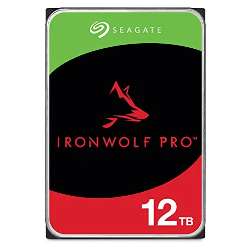 Seagate IronWolf Pro, 12 TB, Enterprise NAS Internal HDD –CMR 3.5 Inch, SATA 6 Gb/s, 7,200 RPM, 256 MB Cache for RAID Network Attached Storage (ST12000NT001)