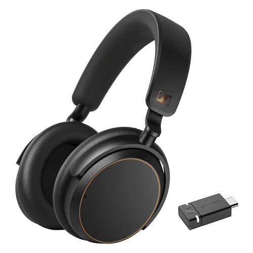 Sennheiser ACCENTUM Wireless Bluetooth Headphones - 50-Hour Battery Life, Audio, Hybrid Noise Cancelling (ANC), All-Day Comfort and Clear Voice Pick-up for Calls, Black/Copper