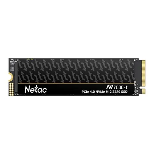 Netac 2TB PCIe Gen4x4 M.2 SSD Up to 7,300 MB/s NVMe Internal SSD with Aluminum Heatspreader High-Performance Storage for Desktop and Laptop PCs Works with PS5, NV7000-t