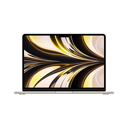 Apple 2022 MacBook Air Laptop with M2 chip: 13.6-inch Liquid Retina Display, 8GB RAM, 256GB SSD Storage, Backlit Keyboard, 1080p FaceTime HD Camera, Starlight; English