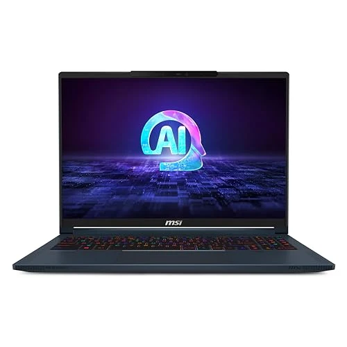 MSI Stealth 16 AI Studio 16” 120Hz UHD+ Mini LED Gaming Laptop: Intel Core Ultra 9-185H, NVIDIA Geforce RTX 4080, 64GB DDR5, 1TB NVMe SSD, Thunderbolt 4, Win 11 Pro: Star Blue A1VHG-027US