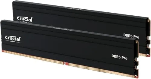 Crucial Pro 48GB DDR5 RAM Kit (2x24GB), 5600MHz (or 5200MHz or 4800MHz) Desktop Memory, UDIMM 288-Pin, Compatible with 13th Gen Intel Core and AMD Ryzen 7000 - CP2K24G56C46U5
