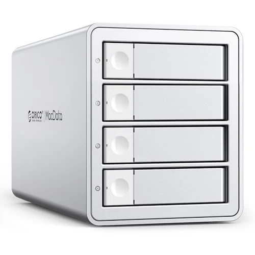 ORICO Daisy Chain 4 Bay Hard Drive Enclosure USB 3.2 Gen 2 Aluminum Das Enclosure Support 22TB and Expansion Max Up to 264TB for 3.5-inchs HDD -9948C3