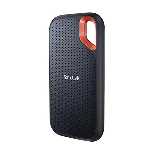 SanDisk 2TB Extreme Portable SSD external drive, up to 1050 MB/s, read, 1,000MB/s write, external SSD, USB-C, solid state drive, IP65 rated for dust and water resistance, Black