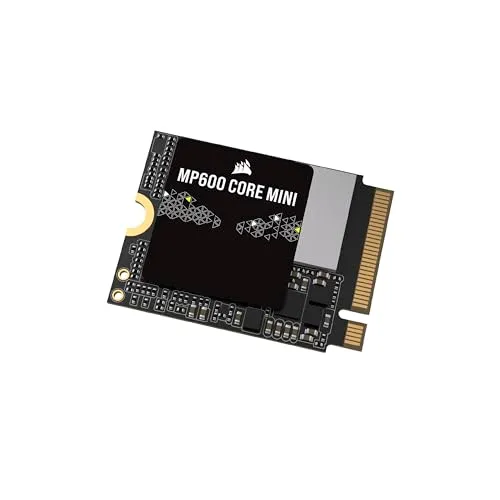 Corsair MP600 CORE Mini 2TB M.2 NVMe PCIe x4 Gen4 2 SSD – M.2 2230 – Up to 5,000MB/sec Sequential Read – High-Density QLC NAND – Great for Steam Deck, ASUS ROG Ally, Microsoft Surface Pro – Black