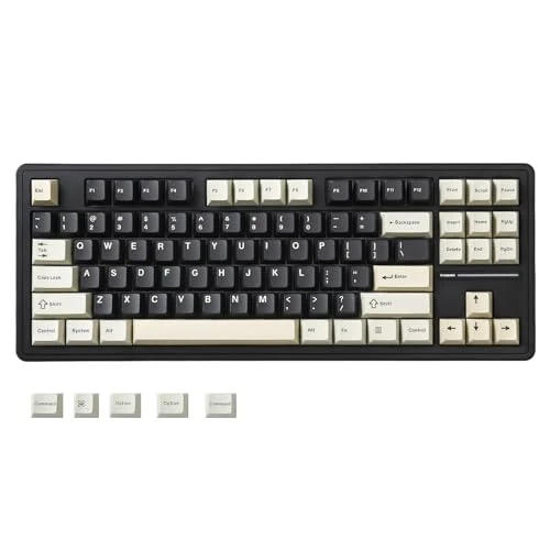 YUNZII YZ87 75% Gasket Mechanical Keyboard,TKL Wireless Hot Swappable Bluetooth Gaming Keyboard with 4-Layer Padding,BT5.0/2.4Ghz/Type-C NKRO RGB Keyboard for Win/Mac(Black,Milk Switch)