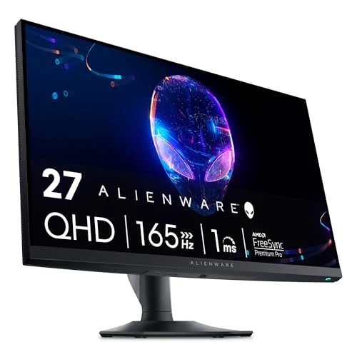 Alienware AW2724DM Gaming Monitor - 27" QHD 180Hz w Overclock, AMD FreeSync Premium Pro, NVIDIA G-SYNC, VESA Display - Black,Black/Silver